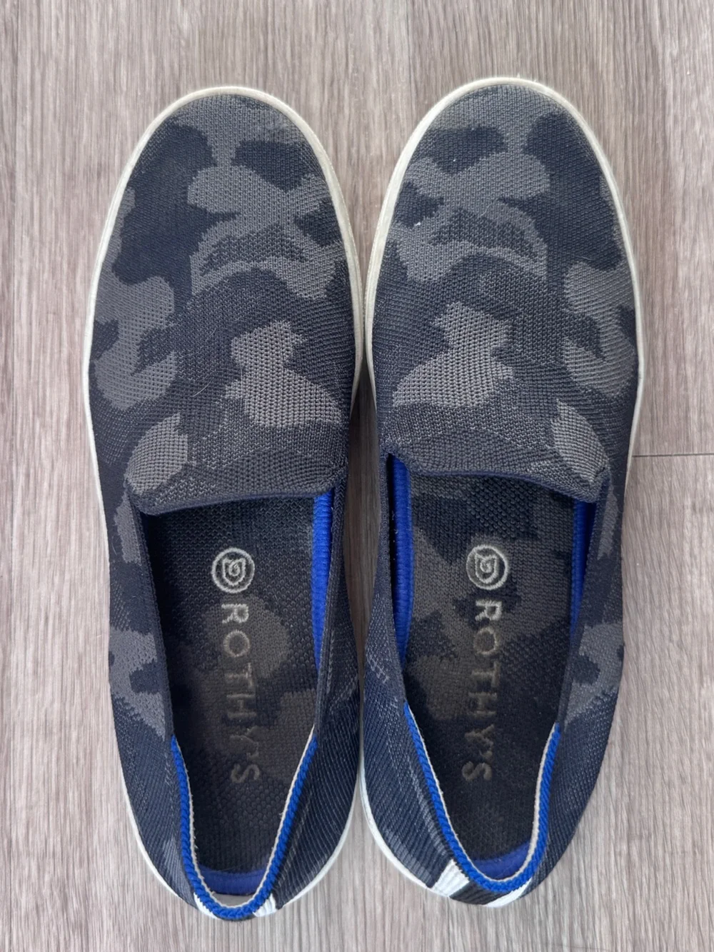 Rothy's Slip-Resistant Sole Flat in Black and Tan